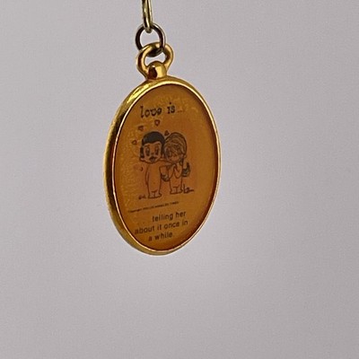 Vintage 1970 Love Is Kim Casali Pendant Charm, Los Angeles Times
