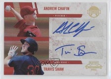 2011 Playoff Contenders Signatures /149 Andrew Chafin Travis Shaw #12 Auto 1b3