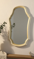 Wandspiegel Vintage Creme-Gold 62cm - Shabby Chic Spiegel Landhausstil