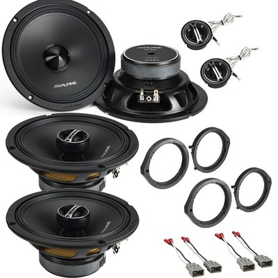 Alpine 6.5'' Component & Coaxial Front & Rear Speakers for 2008-2022 Honda Accord