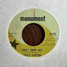 Northern Soul Dolly Parton Don't Drop Out / Control Yourself Monument 45-922 VG