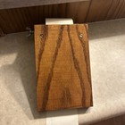 Vintage Wood Paper Roll Dispenser Holder Grocery List Note Taker  — photo 3
