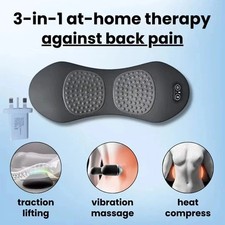 3 In 1 Electric Lumbar Support Pillow Smooth Spine Triple Fusion Back Massager