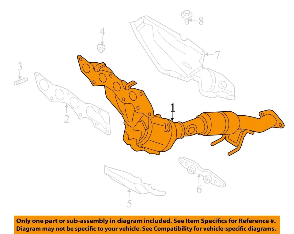 2019 Ford Escape Exhaust Manifold OEM 90K Miles - LKQ358410528 - Image 4 of 4