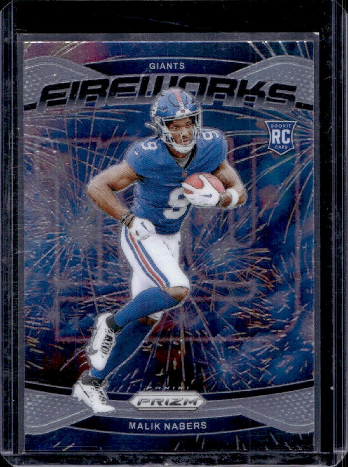 2024 Panini Prizm Malik Nabers Fireworks RC Rookie #21 Giants