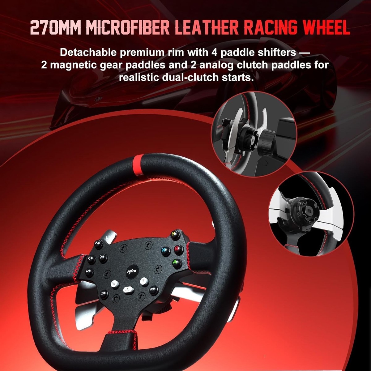 PXN Direct Drive Racing Wheel, V10 Ultra Gaming Steering Wheel for