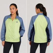 Vintage 90s Adidas Colorblock Nylon Windbreaker Track Jacket Womens Small