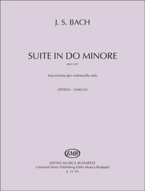 Suite in do minore trascrizione per violoncello solo by Johann Sebastian Bach