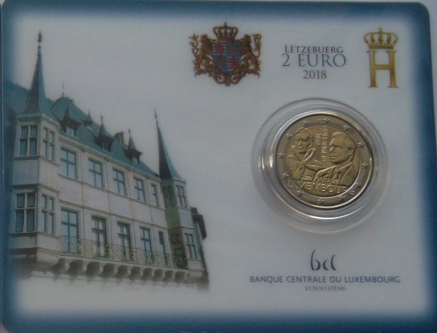 🇱🇺 LUXEMBOURG - BU 2€ com. 2018 - 175eme anniv. Guillaume 1er - diff. pont