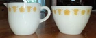 Vintage Pyrex Butterfly Gold Cream and Sugar
