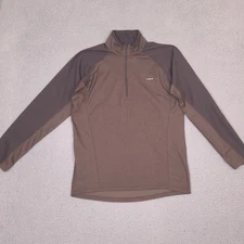Patagonia Shirt Men's Large Capilene Performance Base Layer Brown 1/4 Zip