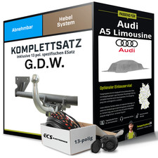 Für AUDI A5 Limousine Typ FU2 Anhängerkupplung abnehmbar +eSatz 13pol 07.24- AHK