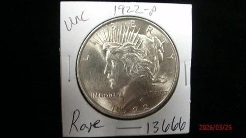 1922-P UNC. Peace Silver Dollar #3666