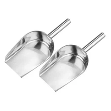 Nut 2pcs Flat Bottom Stainless Steel Spatula Small Scoop Stainless Steel Scoo...