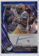 2021 Panini Prizm Draft Picks Blue Ice 29/75 Jabril Cox #DPA-JAB Auto 2r7