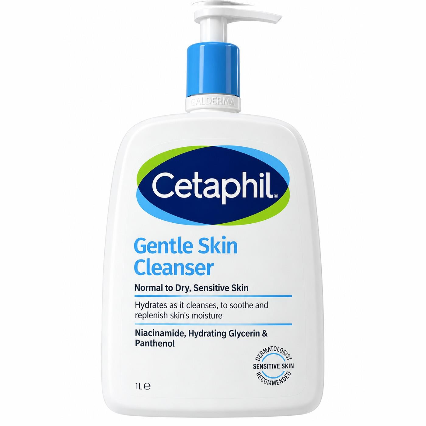 Cetaphil Gentle Skin Cleanser, 1L, Face & Body Wash, For Normal To Dry Sensitive - Image 2