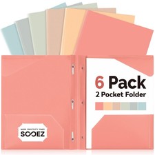 Plastic Folders with Pockets and Prongs, Pocket Folders with Prongs
