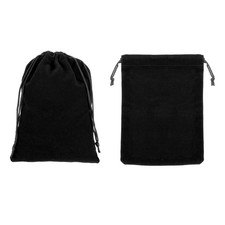 Headphone Bag, 2 Pcs 7.87x5.91 Inch Headset Carrying Pouch Black