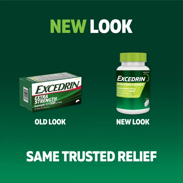 Cápsulas Excedrin Extra Strength, auxílio analgésico 250 mg., pacotes de 300 ct.2 - Imagem 2 de 4