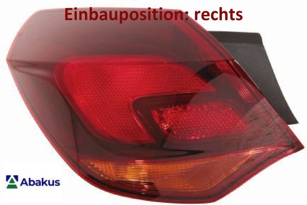 Abakus 442-1971R-UE2 Heckleuchte Rechts RüCklicht Hecklicht RüCkleuchte-image