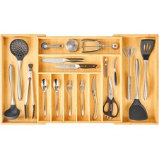Extra Large Expandable Kitchen Siverware Utensils Drawer Organizer, 19" Deep ...