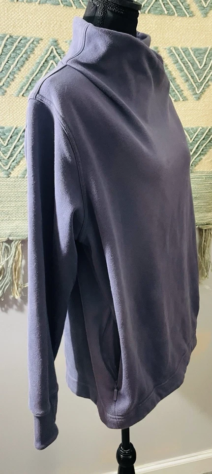 Sudadera Athleta Acogedora Karma Cuello Torcido Con Bolsillos Púrpura Talla Grande Foto 3 de 4