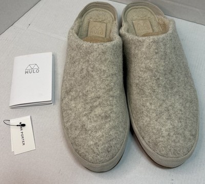 MULO Sheepskin Slippers Wool Grey - Men s US Size 11, Handmade In Portugal, NEW