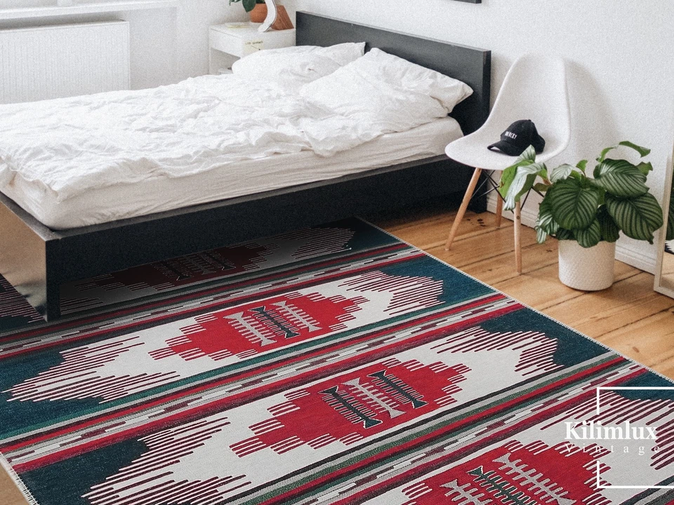 Kilim Rug - Bedroom  , Hallway , Living room , Kitchen , Runner , Rugs - Image 3 of 4