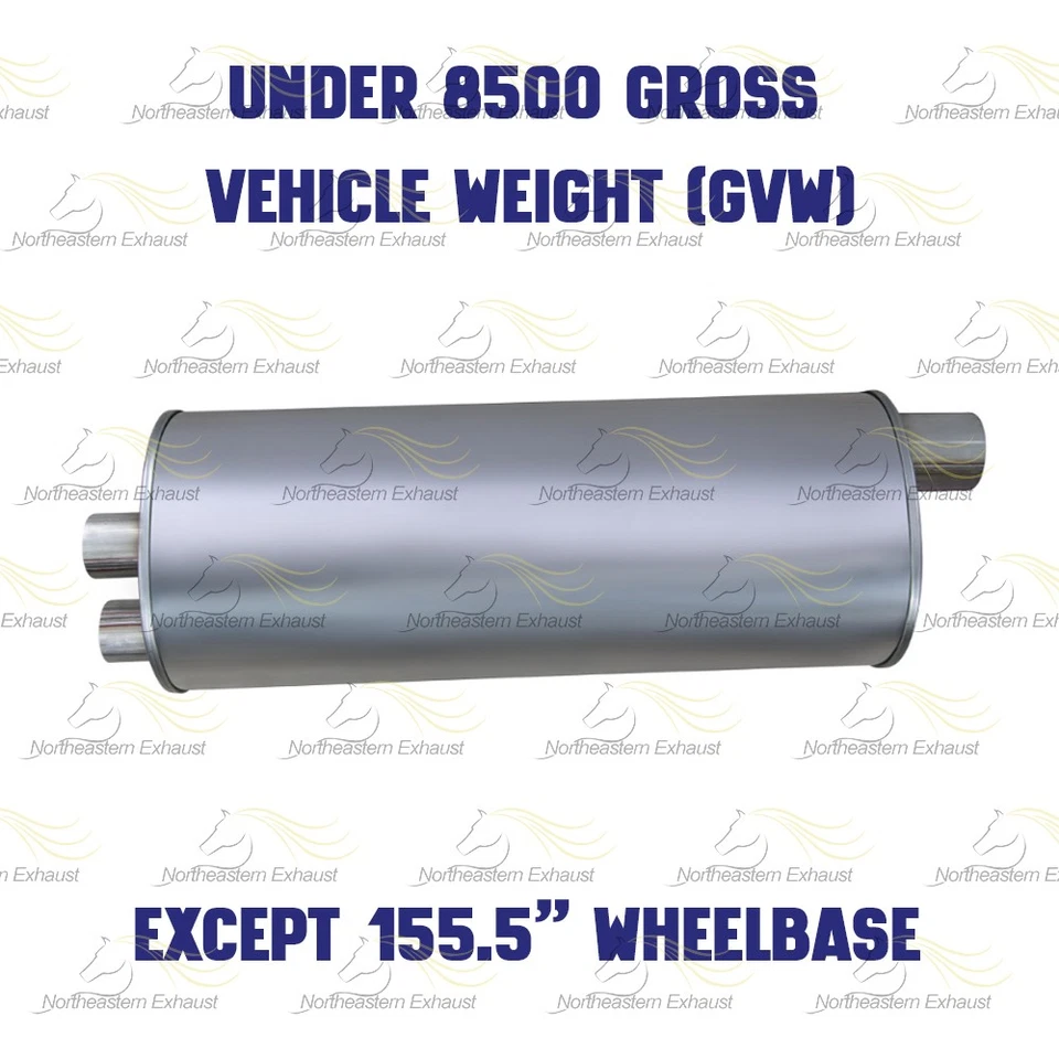Silenciador de escape de acero inoxidable para Chevrolet 1996-1998 y GMC C2500 5,7 L Foto 4 de 4