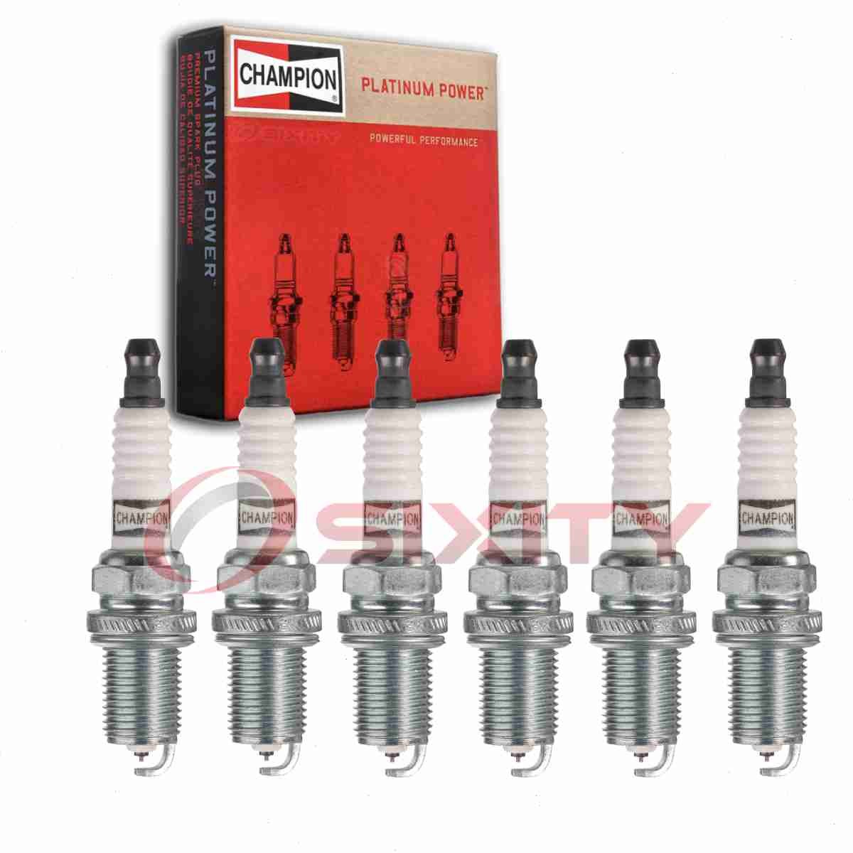 6 pc Champion Platinum Spark Plugs for 2005-2006 Suzuki XL-7 2.7L V6 hq