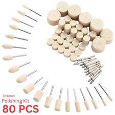 80PCS Dremel Polishing Kit,Metal Polishing Kit, Polishing Buffing Wheel Wool