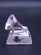 Miniatur Porzellan Grammophon handbemalt