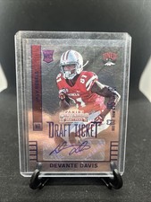 2015 Contenders Draft Picks Devante Davis #176 Blue Foil Draft Ticket Auto