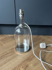 Laura Ashley Whitley Table Lamp Petite Glass with Removable Chrome Base H31cms