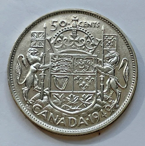 1949 Canada 50 Cents Hoof over 9 George VI (H-21)