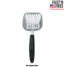 Vruelia Strong Cat Litter Scoop with Reinforced Comfort Handle Metal Poop Sifter