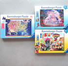 Lot of 3 RAVENSBURGER 300 XXL pc USA Map, Unicorns, Dogs all COMPLETE
