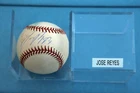 JOSE REYES NEW YORK METS-VINTAGE AUTOGRAPHED BASEBALL W/ SHOWCASE