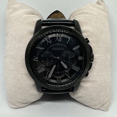 RELAX クオーツ腕時計 ブラック Fossil Grant FS5147 Men Black Leather Strap Analog Dial Quartz
