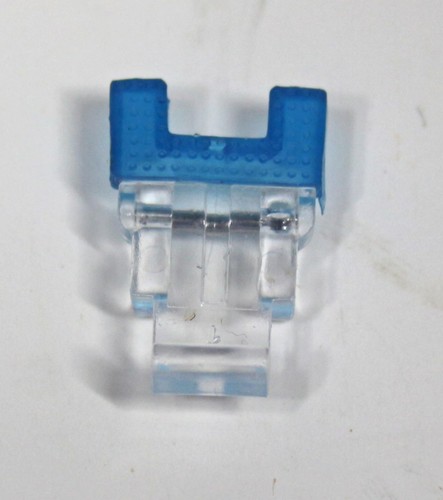 Button Presser Foot Plastic Clear Blue Sew On Juki Nicchi Bernina Riccar - Picture 3 of 3