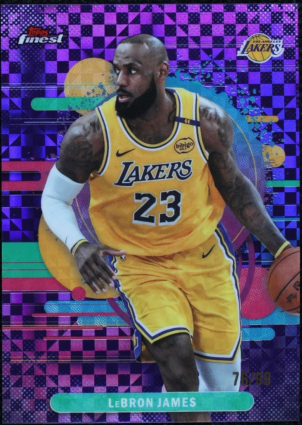 2025-26 Topps Finest - Uncommon LeBron James #165 Purple X-Fractor