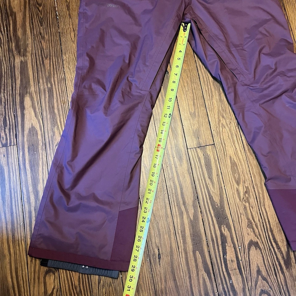 Pantalones de esquí de snowboard Patagonia para hombre nuevos sin etiquetas talla XL H2No Recco impermeables granate Foto 3 de 4