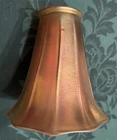 Antique STEUBEN Gold Aurene Art Glass Lamp Light Fixture Shade 2-1/4” Fit