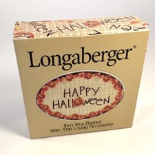 Longaberger Halloween Ceramic Tile Tie-On Made In USA Trim Your Basket Accessory