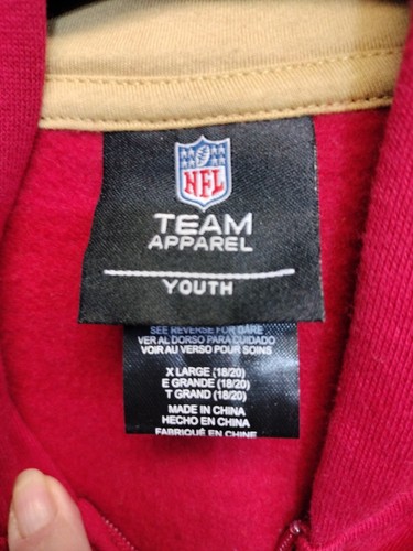 Felpa con cappuccio NFL Full-Zip SF 49ers ragazzo taglia US XL (18/20) - Foto 4 di 6