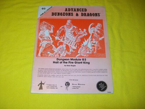 G3 HALL OF THE FIRE GIANT KING DUNGEONS & DRAGONS AD&D - 1 UK EDITION GW RARE - Picture 1 of 2
