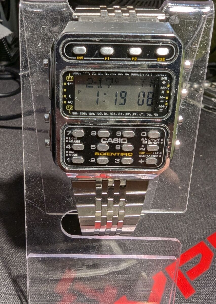 Vintage 1983 Casio 197 Cfx-200 Scientific Calculator Watch Vintage 1983 Casio 197 Cfx-200 Scientific Calculator Watch