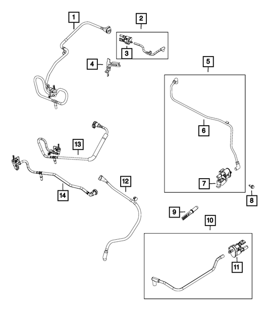 Vapor Canister Purge Valve Hose Connector Mopar 68194884AC for sale