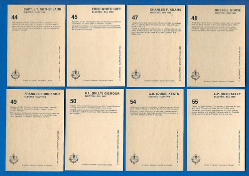 1983 (1985) CARTOPHILIUM HOCKEY HALL OF FAME HOF CARD 1-240 & PROMO SEE LIST - Picture 109 of 488