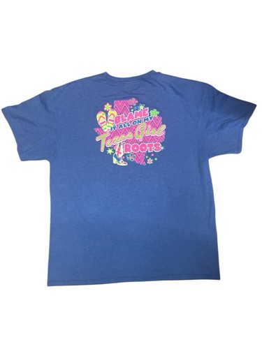 W04# Delta Pro Weight Ladies Blue Back & Left Logo Short Sleeve T-Shirt Size XL - Picture 9 of 12